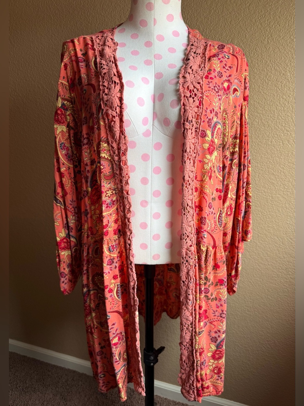 Paisley Print Kimono